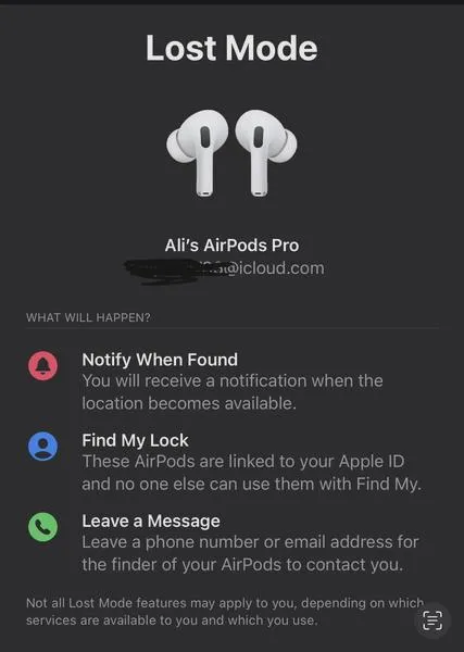 Znalezienie AirPods